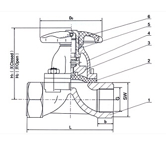 EG11W内螺纹隔膜阀(图2)