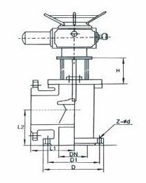 J944X电动角式排泥阀(图2)